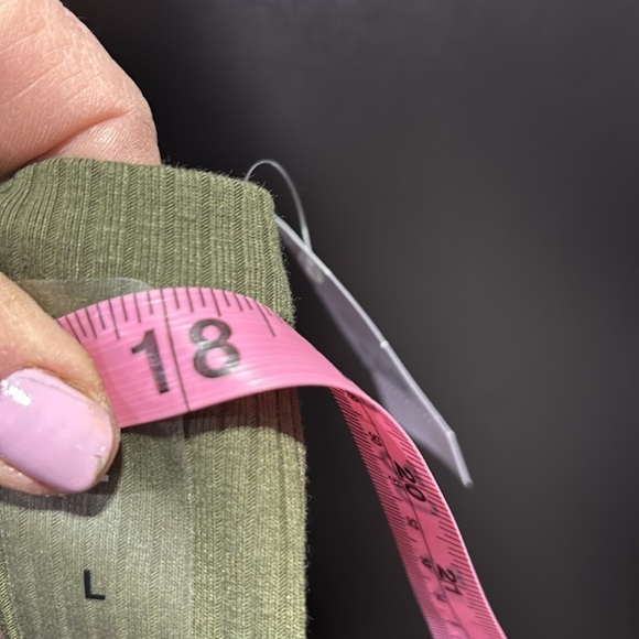 Gap Rib Knit, round high neck tank top,base layer,olive green - Picture 9 of 10